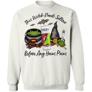 Vizzy Black Cherry Lime This Witch Needs Seltzer Before Any Hocus Pocus Halloween T-Shirt
