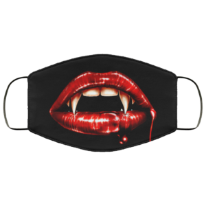 Womens Vampire Fangs Lips Halloween Face Mask