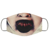 Womens Vampire Fangs Lips Halloween Face Mask