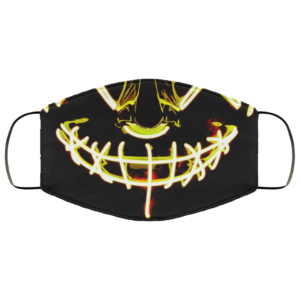 Yellow Anroll Halloween Mask LED Light Up Face Mask