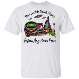 This Witch Needs Pepsi Zero Before Any Hocus Pocus Halloween T-Shirt This Witch Needs Pepsi Zero Before Any Hocus Pocus Halloween T-Shirt