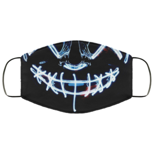 White Anroll Halloween Mask LED Light Up Face Mask