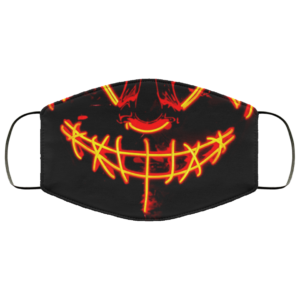 Orange Anroll Halloween LED Light Up Face Mask