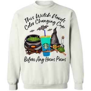 Starbucks This Witch Needs Color Changing Sea Before Any Hocus Pocus Halloween T-Shirt