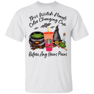 Starbucks This Witch Needs Color Changing Peach Before Any Hocus Pocus Halloween T-Shirt Starbucks This Witch Needs Color Changing Peach Before Any Hocus Pocus Halloween T-Shirt