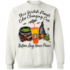 Starbucks This Witch Needs Color Changing Marigold Before Any Hocus Pocus Halloween T-Shirt