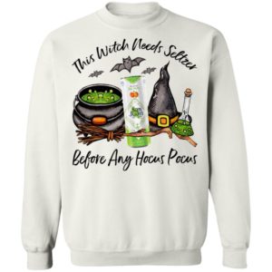 San Juan Fuji Apple This Witch Needs Seltzer Before Any Hocus Pocus Halloween T-Shirt
