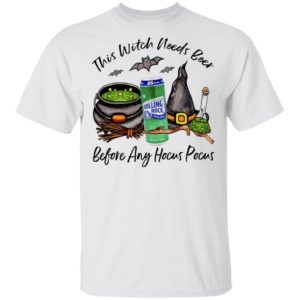 Rolling Rock Can This Witch Needs Beer Before Any Hocus Pocus Halloween T-Shirt Rolling Rock Can This Witch Needs Beer Before Any Hocus Pocus Halloween T-Shirt