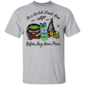 Rolling Rock Can This Witch Needs Beer Before Any Hocus Pocus Halloween T-Shirt