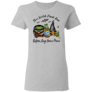 Rolling Rock Bottle This Witch Needs Beer Before Any Hocus Pocus Halloween T-Shirt