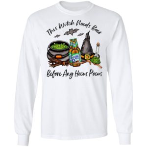 Rolling Rock Bottle This Witch Needs Beer Before Any Hocus Pocus Halloween T-Shirt