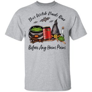 Redd_s Apple Ale Can This Witch Needs Beer Before Any Hocus Pocus Halloween T-Shirt