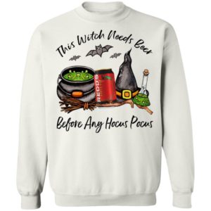 Redd_s Apple Ale Can This Witch Needs Beer Before Any Hocus Pocus Halloween T-Shirt