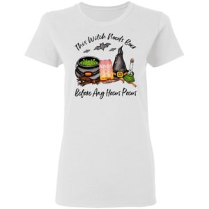 Natural Light Strawberry Lemonade Can This Witch Needs Beer Before Any Hocus Pocus Halloween T-Shirt