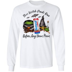 Natural Light Can This Witch Needs Beer Before Any Hocus Pocus Halloween T-Shirt