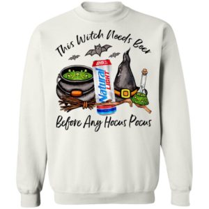 Natural Light Can This Witch Needs Beer Before Any Hocus Pocus Halloween T-Shirt