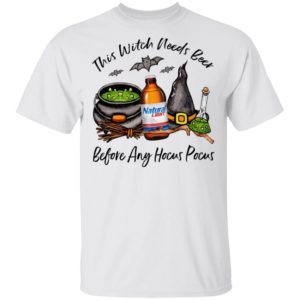 Natural Light Bottle This Witch Needs Beer Before Any Hocus Pocus Halloween T-Shirt Natural Light Bottle This Witch Needs Beer Before Any Hocus Pocus Halloween T-Shirt
