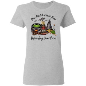 Modelo Negra Bottle This Witch Needs Beer Before Any Hocus Pocus Halloween T-Shirt