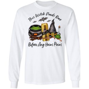 Miller Genuine Draft Can This Witch Needs Beer Before Any Hocus Pocus Halloween T-Shirt