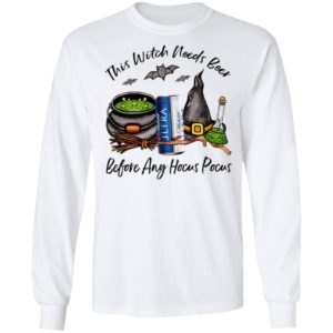 Michelob Ultra Can This Witch Needs Beer Before Any Hocus Pocus Halloween T-Shirt