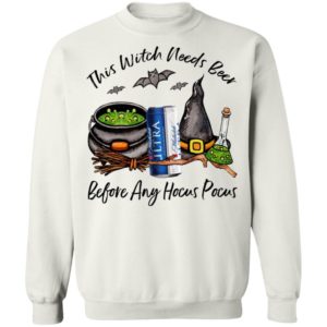 Michelob Ultra Can This Witch Needs Beer Before Any Hocus Pocus Halloween T-Shirt