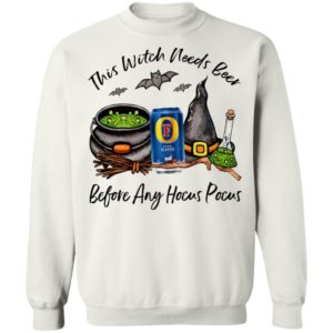 Foster_s Classic This Witch Needs Beer Before Any Hocus Pocus Halloween T-Shirt