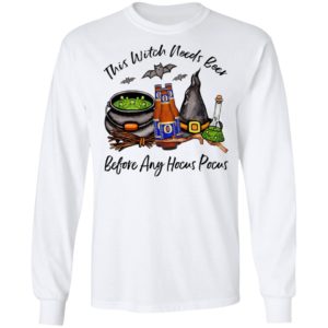 Foster_s Bottle This Witch Needs Beer Before Any Hocus Pocus Halloween T-Shirt