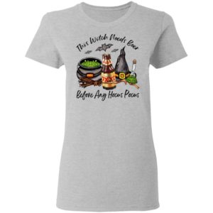 Dos Equis XX Amber Bottle This Witch Needs Beer Before Any Hocus Pocus Halloween T-Shirt