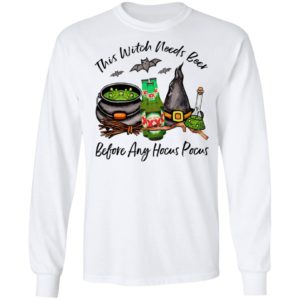 Dos Equis Lager Bottle This Witch Needs Beer Before Any Hocus Pocus Halloween T-Shirt