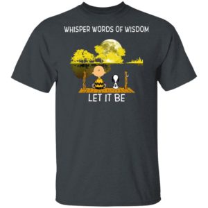 Whisper Words Of Wisdom Let It Be Guitar Lake Shadow Snoopy T-Shirt, LS, Hoodie