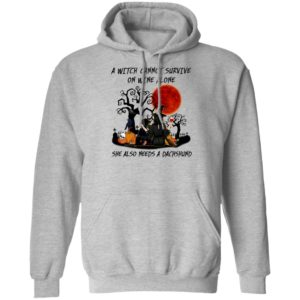 A Witch Cannot Survive On Wine Alone She Also Needs A Shih Tzu Halloween T-Shirt