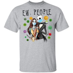 Jack and Sally Love Wearing Facemask T-Shirt