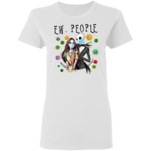 Jack and Sally Love Wearing Facemask T-Shirt
