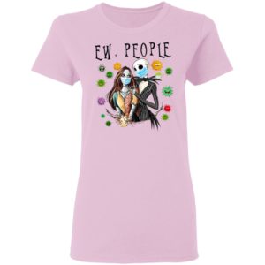 Jack and Sally Love Wearing Facemask T-Shirt