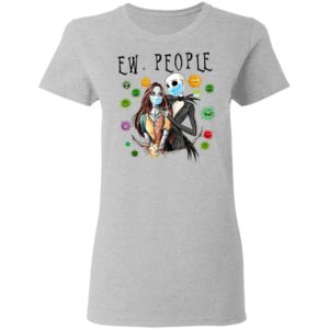 Jack and Sally Love Wearing Facemask T-Shirt