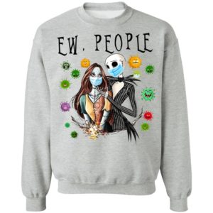 Jack and Sally Love Wearing Facemask T-Shirt