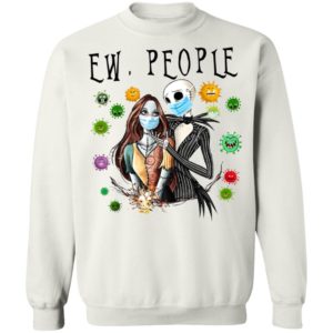 Jack and Sally Love Wearing Facemask T-Shirt
