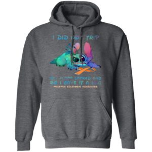 Stitch I Did Not Trip The Floor Looked Sad So I Gave If A Hug Multiple Sclerosis Awareness T-Shirt