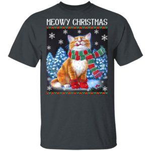 Meowy Lovely Cat Christmas Shirt