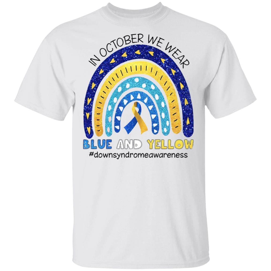 In October We Wear Blue And Yellow T-Shirt