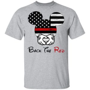 Mickey Mouse Back The Red American Flag T-Shirt