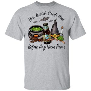 Blue Moon White Ale Bottle This Witch Needs Beer Before Any Hocus Pocus Shirt