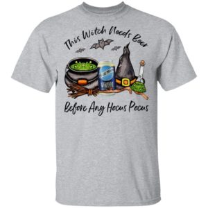 Blue Moon Belgian White Can This Witch Needs Beer Before Any Hocus Pocus Shirt