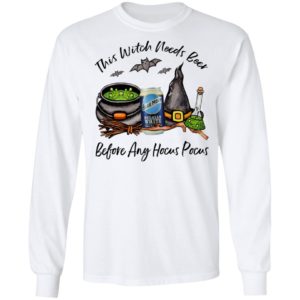Blue Moon Belgian White Can This Witch Needs Beer Before Any Hocus Pocus Shirt