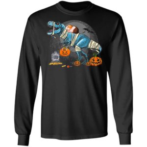 Guinea Pig Riding Mummy T Rex Dino Funny Halloween Costume T-Shirt