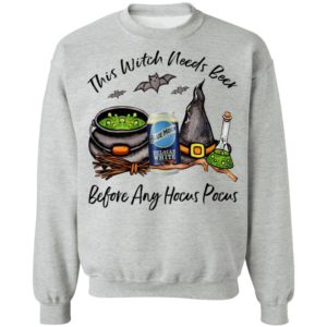 Blue Moon Belgian White Can This Witch Needs Beer Before Any Hocus Pocus Shirt