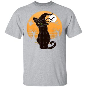 Retro Halloween Black Cat T-Shirt