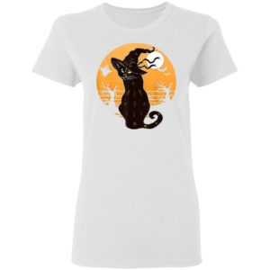 Retro Halloween Black Cat T-Shirt