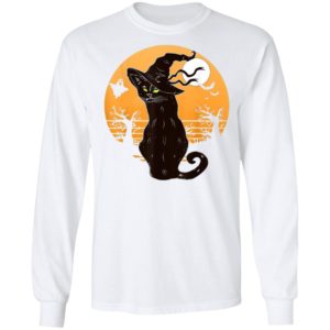 Retro Halloween Black Cat T-Shirt