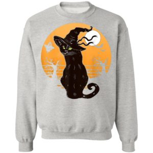 Retro Halloween Black Cat T-Shirt